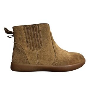 UGG Ryndon Boot Brown Leather Suede Zip Up Chelsea Boot Size 9 Toddler Winter